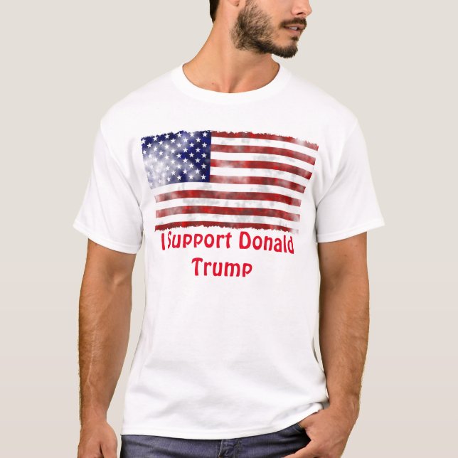 Camiseta Eu apoio o t-shirt básico dos homens de Donald (Frente)