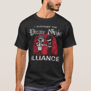Camiseta Eu apoio o t-shirt do preto da aliança do ninja do