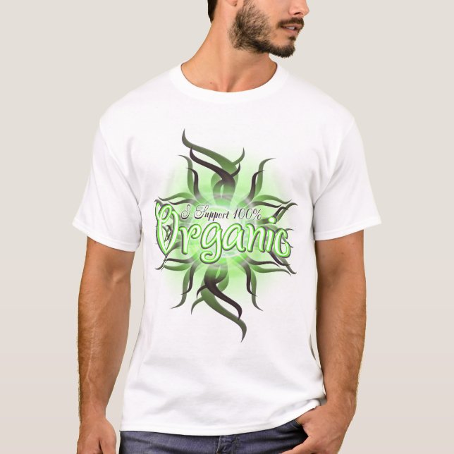 Camiseta Eu apoio o t-shirt orgânico de 100% (Frente)