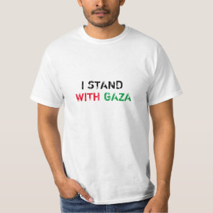 Camiseta Eu apoio o texto angustiado de Gaza