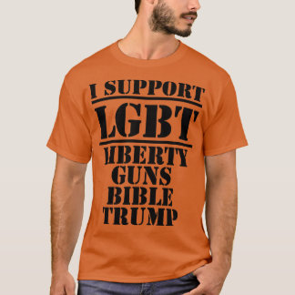 Camiseta Eu apoio o trunfo de Bíblia das Armas Lgbt Liberty