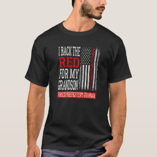 Camiseta Eu apoio o vermelho para o meu neto.