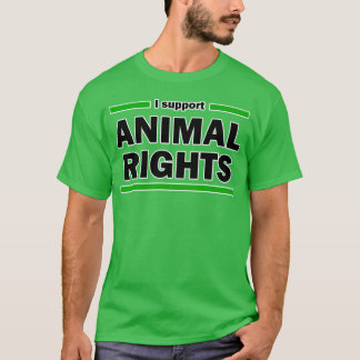 Camiseta eu apoio os direitos dos animais engraçado
