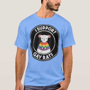 Camiseta Eu apoio ratos Gay a celebração do orgulho de casa