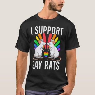 Camiseta Eu Apoio Ratos Gay Sarcástico Lgbt Gay Lgbt Prid L