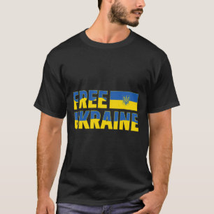 Camiseta Eu Apoio Ucrânia Fica Com a Ucrânia Bandeira Ucran