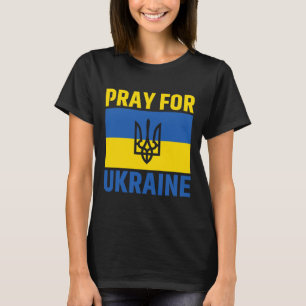 Camiseta Eu Apoio Ucrânia Fica Com a Ucrânia Bandeira Ucran