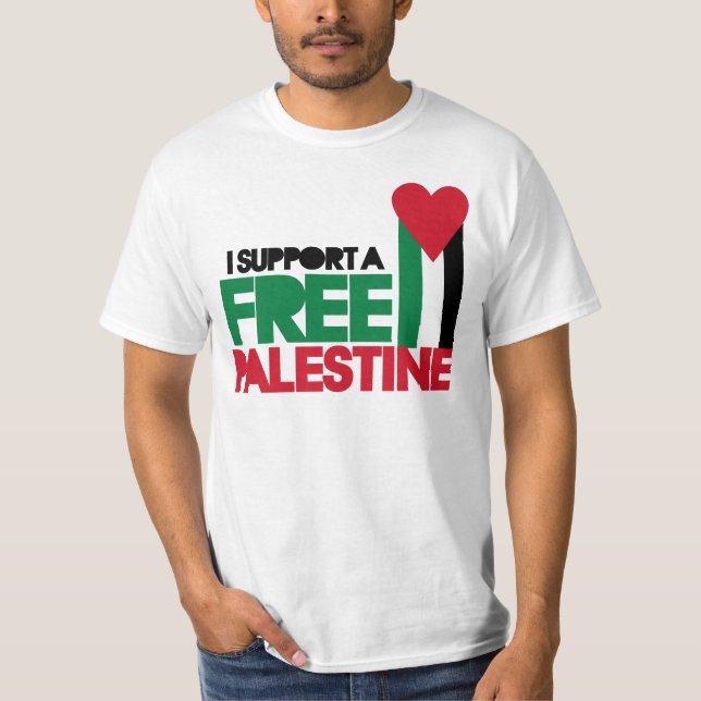 Camiseta Eu apoio uma palestina livre (Frente)