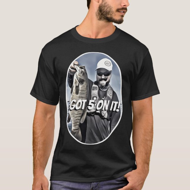 Camiseta Eu Apostei Cinco Libras Nela Roupas de Pesca (Frente)