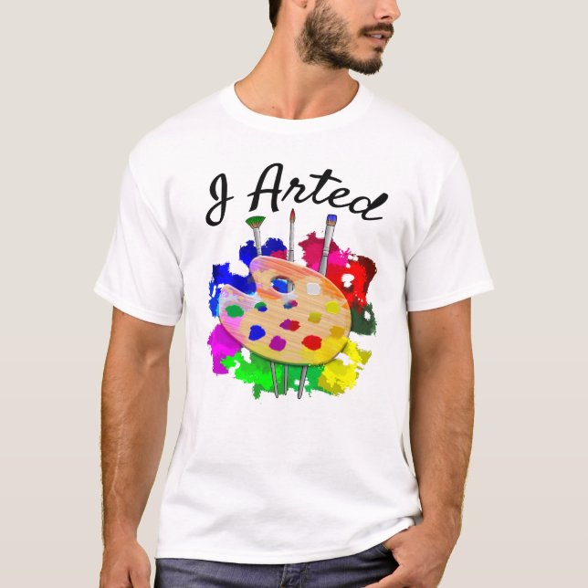 Camiseta Eu Arrumei A Artista Engraçada Palette Brushes (Frente)