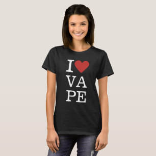 Camiseta Eu ❤️ as mulheres personalizadas do VAPE