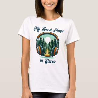 Camiseta Eu ❤️ ASMR Minha jogada de floresta no estéreo