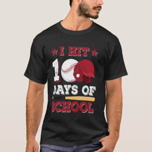 Camiseta Eu Atingi 100 Dias De Etapa Da Escola De Baseball