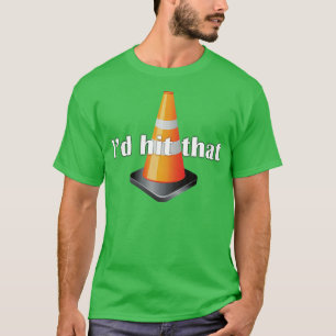 Camiseta Eu Atingi Que Tráfego Laranja Cone Engraçado Má Co