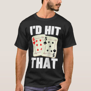 Camiseta Eu atingiria o 21 Casino Gambling Blackjack Raglan