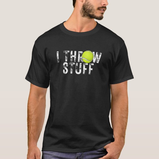 Camiseta Eu atiro coisas do Tênis Player do Tênis (Frente)