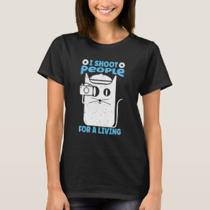 Camiseta Eu Atiro em Pessoas Para Viver Fotografia Gato V