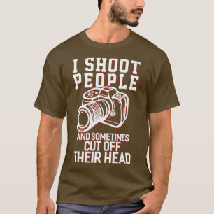 Camiseta Eu atiro no Pessoas Engraçado Presente para Fotogr