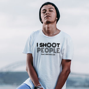 Camiseta Eu atiro pessoas citações engraçadas de fotógrafos
