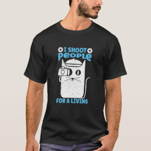 Camiseta Eu Atiro Pessoas Para Uma Câmera De Gato De Fotogr