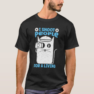 Camiseta Eu Atiro Pessoas Para Viver Fotografia Gato Veio