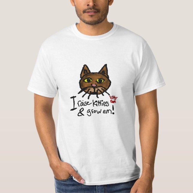 Camiseta Eu aumento gatinhos e cresço o Em (Frente)