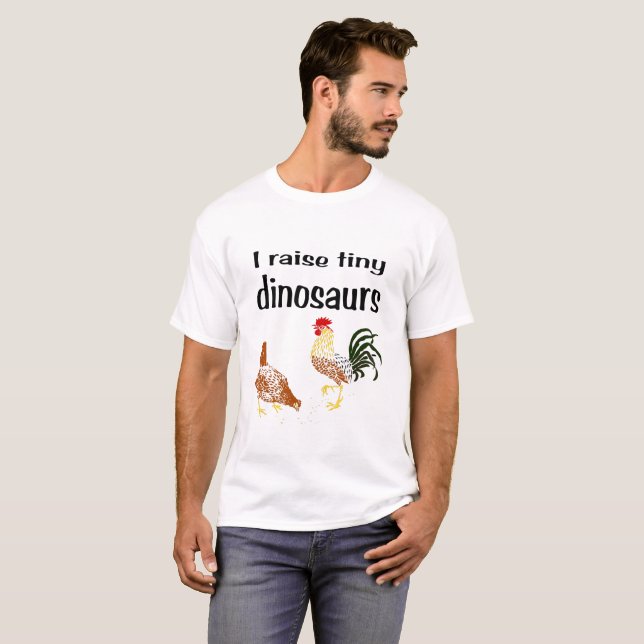 Camiseta Eu aumento o tshirt minúsculo dos dinossauros (Frente Completa)