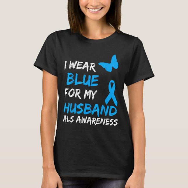 Camiseta Eu Azul Conscientização Als Marido (Frente)
