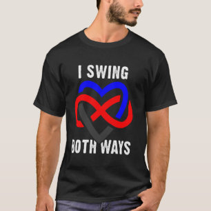 Camiseta Eu Balanço Dos Dois Lados Poliamor Infinito Coraçã