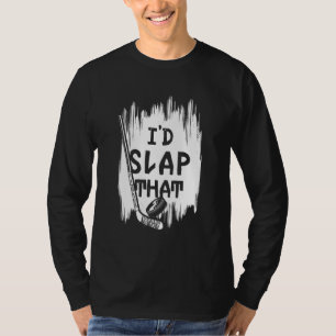Camiseta Eu Bateria Nesse Stick de Hóquei no Gelo Esportes