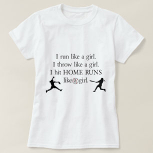 Camiseta Eu bati home run como uma menina
