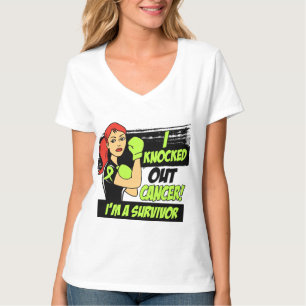 Camiseta Eu bati para fora o cancer do linfoma de