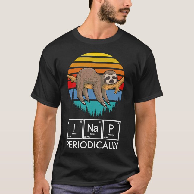 Camiseta Eu Bato Periodicamente Sloth Periódico (Frente)