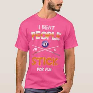 Camiseta Eu Bato Pessoas Com Bilhetes De Snooker De Piscina