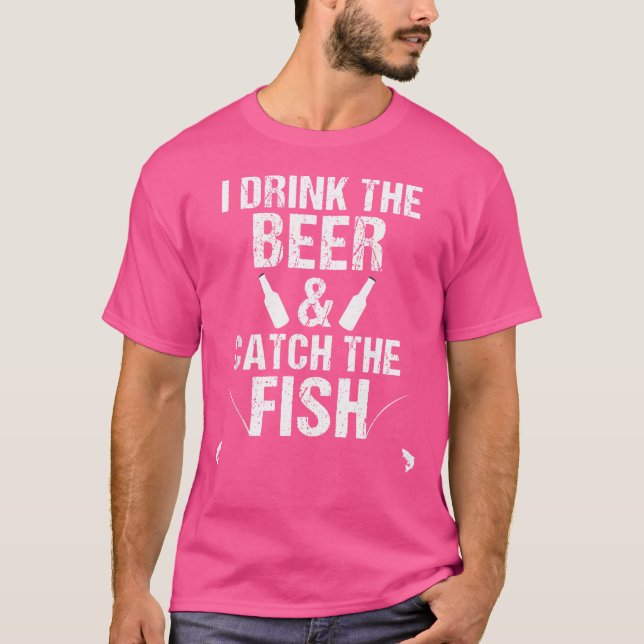 Camiseta Eu Bebo A Cerveja Pega O Arado De Peixe - Fishi (Frente)