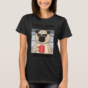 Camiseta Eu Bebo Café Para Não Estrangular Pessoas Cachorro