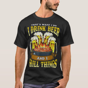 Camiseta Eu bebo cerveja e eu grito coisas Bebendo CHURRASC