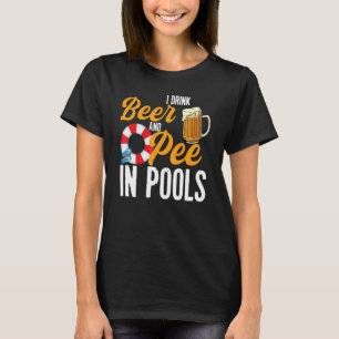 Camiseta Eu Bebo Cerveja E Mijo Em Piscinas Nadando Eu Esfr