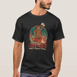 Camiseta Eu Bebo Cerveja Eu Odeio Pessoas E Eu Sei Coisas C