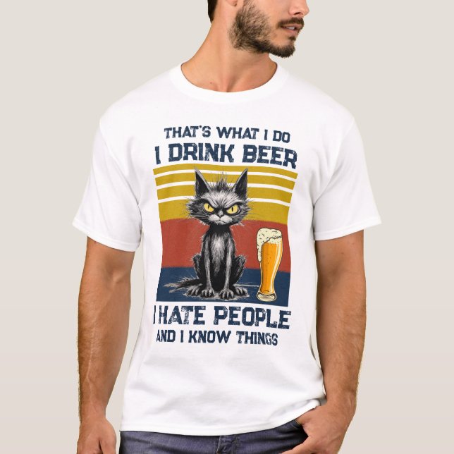 Camiseta Eu Bebo Cerveja T-Shirt (Frente)