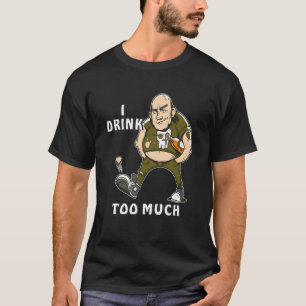 Camiseta Eu Bebo Muito Bebendo Sede Garrafa De Primavera Dr