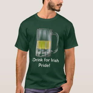 Camiseta Eu bebo para o t-shirt irlandês do orgulho