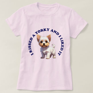 Camiseta Eu Beijei um Filhote de Yorky