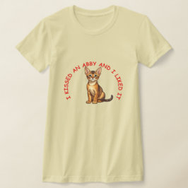 Camiseta Eu beijei um gato Abissínia