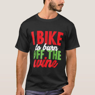 Camiseta Eu Bicicleta Para Queimar O Vinho Engraçada Pássar