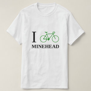 Camiseta Eu Bike o MINEHEAD (o ícone verde da bicicleta)