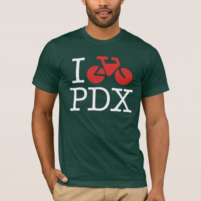 Camiseta Eu Bike o t-shirt da obscuridade de PDX (Frente)