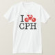 Camiseta Eu Bike o t-shirt de Copenhaga (Frente do Design)