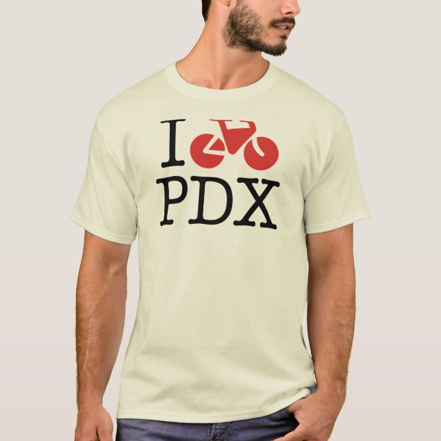 Camiseta Eu Bike o t-shirt de Portland (Frente)