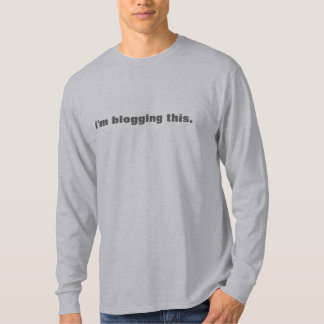 Camiseta Eu Blogging isto. T longo da luva dos homens